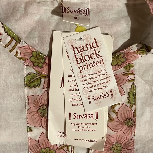 Suvasa cotton hand block shirt size M/L - Picture 5 of 9